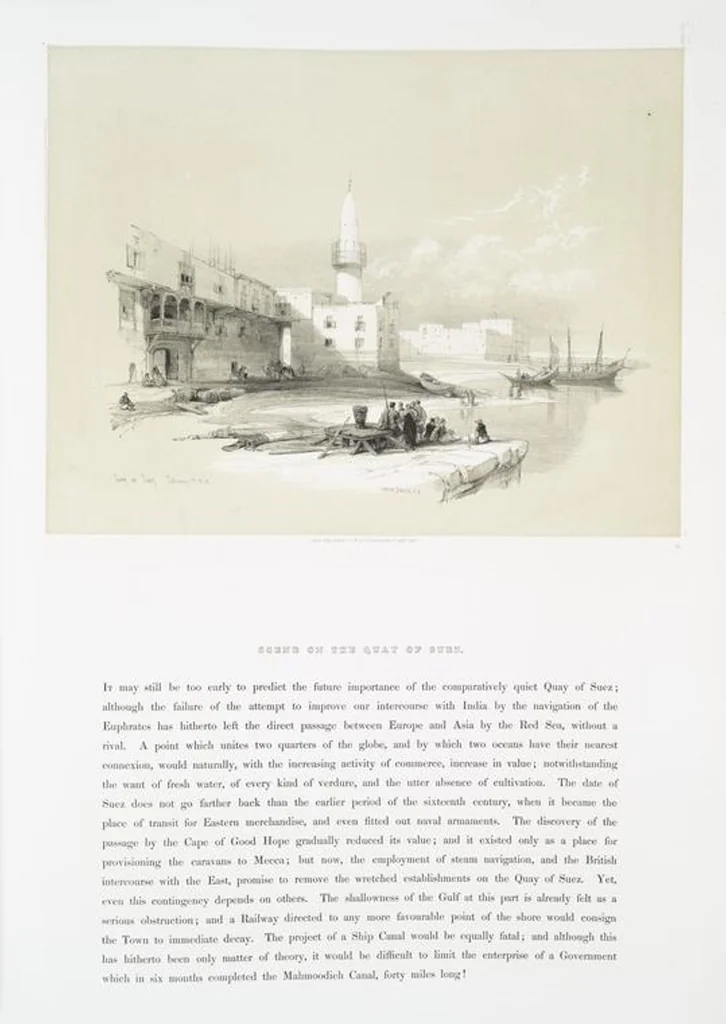 An illustration from The Holy Land, Syria, Idumea, Arabia, Egypt and Nubia. From drawings made on the spot by David Roberts ... With historical descriptions by the Revd. George Croly ... Lithographed by Louis Haghe, 1842, leaf 124