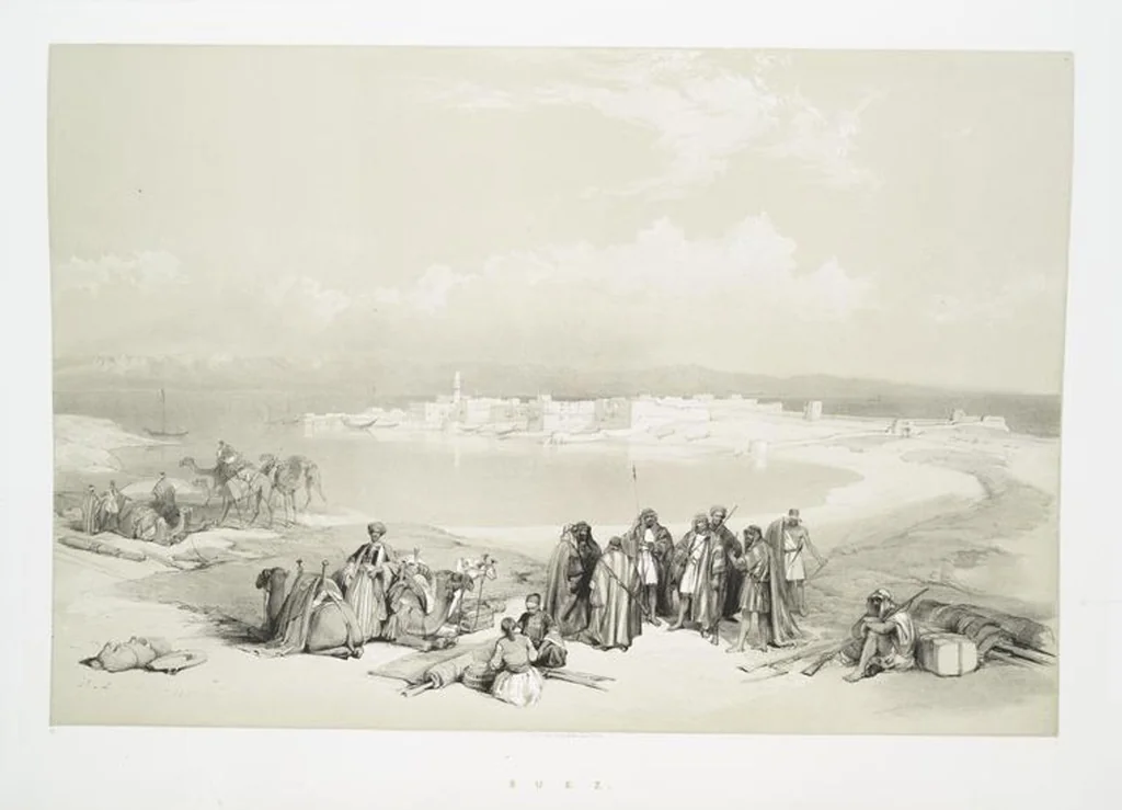 An illustration from The Holy Land, Syria, Idumea, Arabia, Egypt and Nubia. From drawings made on the spot by David Roberts ... With historical descriptions by the Revd. George Croly ... Lithographed by Louis Haghe, 1842, leaf 125