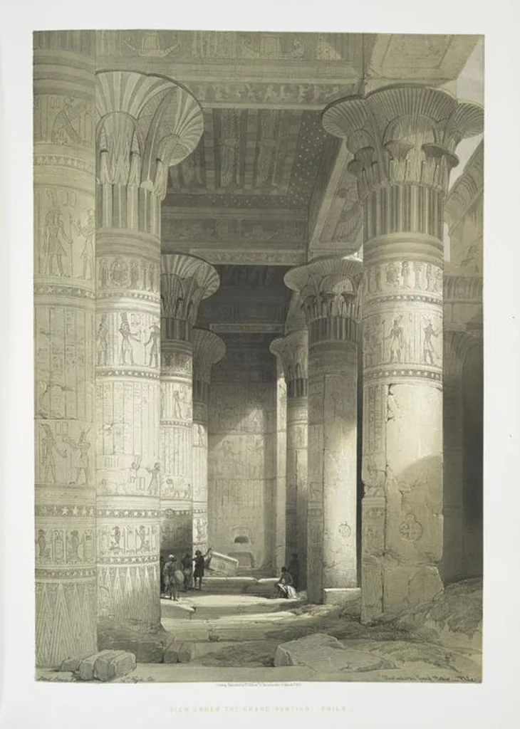 An illustration from The Holy Land, Syria, Idumea, Arabia, Egypt and Nubia. From drawings made on the spot by David Roberts ... With historical descriptions by the Revd. George Croly ... Lithographed by Louis Haghe, 1842, leaf 127