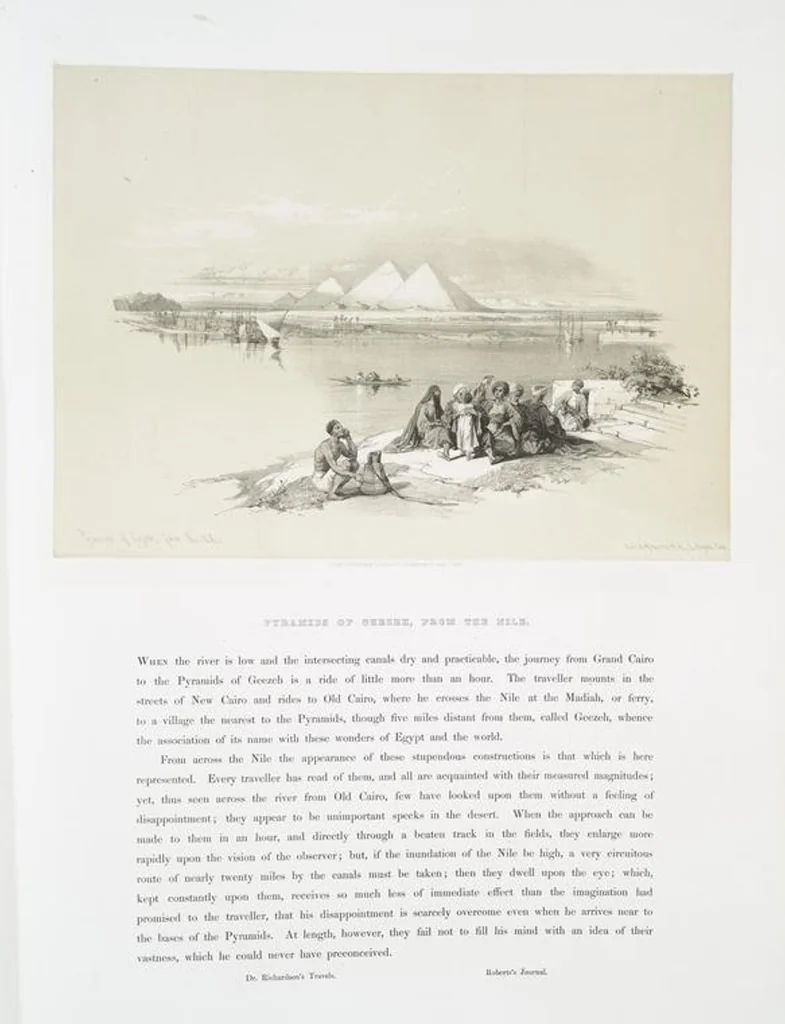 An illustration from The Holy Land, Syria, Idumea, Arabia, Egypt and Nubia. From drawings made on the spot by David Roberts ... With historical descriptions by the Revd. George Croly ... Lithographed by Louis Haghe, 1842, leaf 130