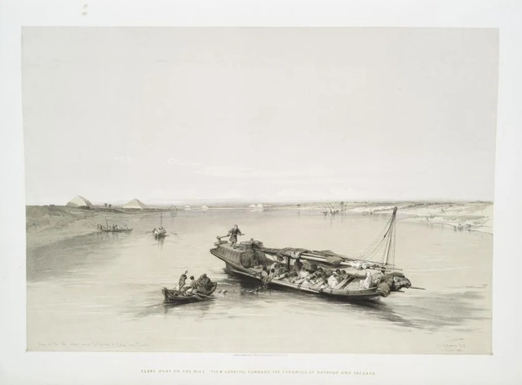 An illustration from The Holy Land, Syria, Idumea, Arabia, Egypt and Nubia. From drawings made on the spot by David Roberts ... With historical descriptions by the Revd. George Croly ... Lithographed by Louis Haghe, 1842, leaf 131