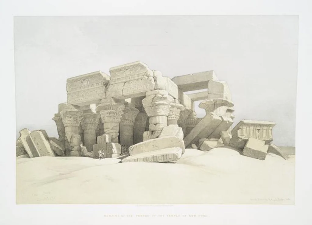 An illustration from The Holy Land, Syria, Idumea, Arabia, Egypt and Nubia. From drawings made on the spot by David Roberts ... With historical descriptions by the Revd. George Croly ... Lithographed by Louis Haghe, 1842, leaf 133