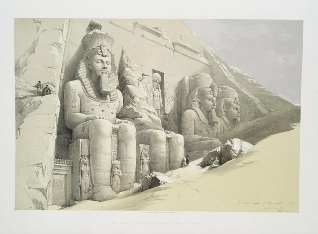 An illustration from The Holy Land, Syria, Idumea, Arabia, Egypt and Nubia. From drawings made on the spot by David Roberts ... With historical descriptions by the Revd. George Croly ... Lithographed by Louis Haghe, 1842, leaf 135