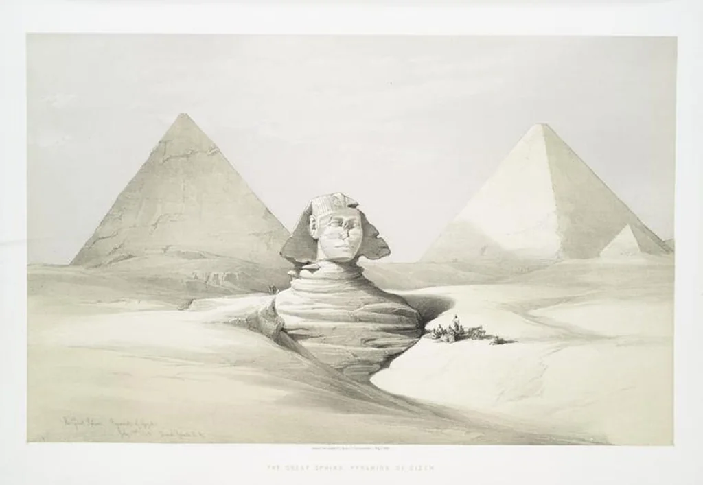 An illustration from The Holy Land, Syria, Idumea, Arabia, Egypt and Nubia. From drawings made on the spot by David Roberts ... With historical descriptions by the Revd. George Croly ... Lithographed by Louis Haghe, 1842, leaf 145