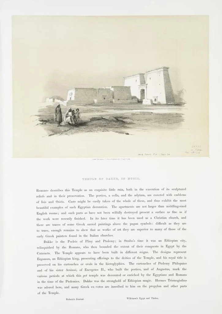 An illustration from The Holy Land, Syria, Idumea, Arabia, Egypt and Nubia. From drawings made on the spot by David Roberts ... With historical descriptions by the Revd. George Croly ... Lithographed by Louis Haghe, 1842, leaf 146
