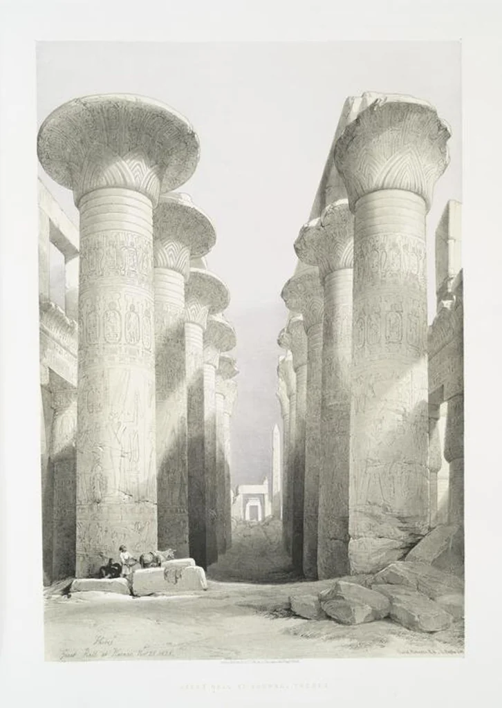 An illustration from The Holy Land, Syria, Idumea, Arabia, Egypt and Nubia. From drawings made on the spot by David Roberts ... With historical descriptions by the Revd. George Croly ... Lithographed by Louis Haghe, 1842, leaf 147