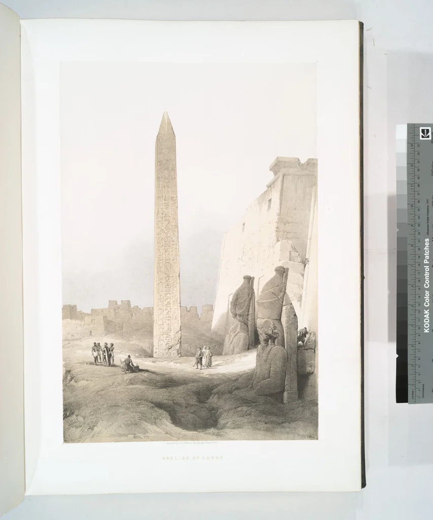 An illustration from The Holy Land, Syria, Idumea, Arabia, Egypt and Nubia. From drawings made on the spot by David Roberts ... With historical descriptions by the Revd. George Croly ... Lithographed by Louis Haghe, 1842, leaf 149