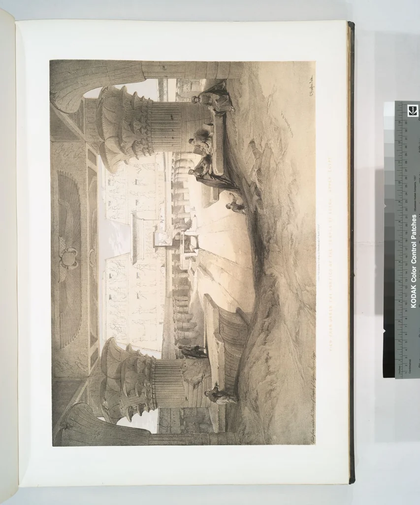 An illustration from The Holy Land, Syria, Idumea, Arabia, Egypt and Nubia. From drawings made on the spot by David Roberts ... With historical descriptions by the Revd. George Croly ... Lithographed by Louis Haghe, 1842, leaf 159