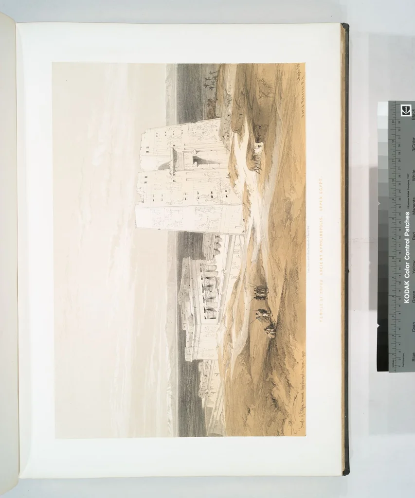 An illustration from The Holy Land, Syria, Idumea, Arabia, Egypt and Nubia. From drawings made on the spot by David Roberts ... With historical descriptions by the Revd. George Croly ... Lithographed by Louis Haghe, 1842, leaf 161