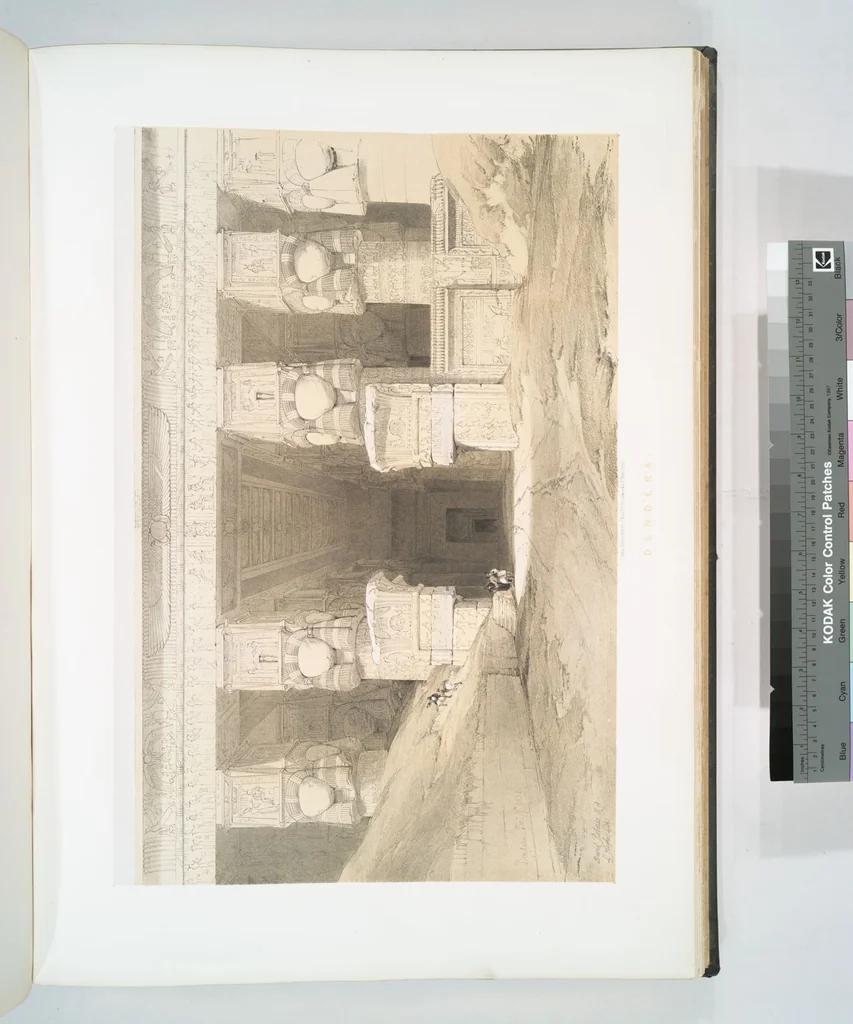 An illustration from The Holy Land, Syria, Idumea, Arabia, Egypt and Nubia. From drawings made on the spot by David Roberts ... With historical descriptions by the Revd. George Croly ... Lithographed by Louis Haghe, 1842, leaf 163