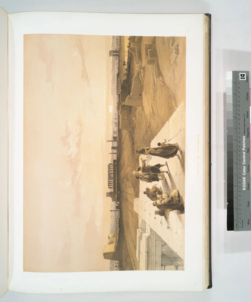 An illustration from The Holy Land, Syria, Idumea, Arabia, Egypt and Nubia. From drawings made on the spot by David Roberts ... With historical descriptions by the Revd. George Croly ... Lithographed by Louis Haghe, 1842, leaf 165