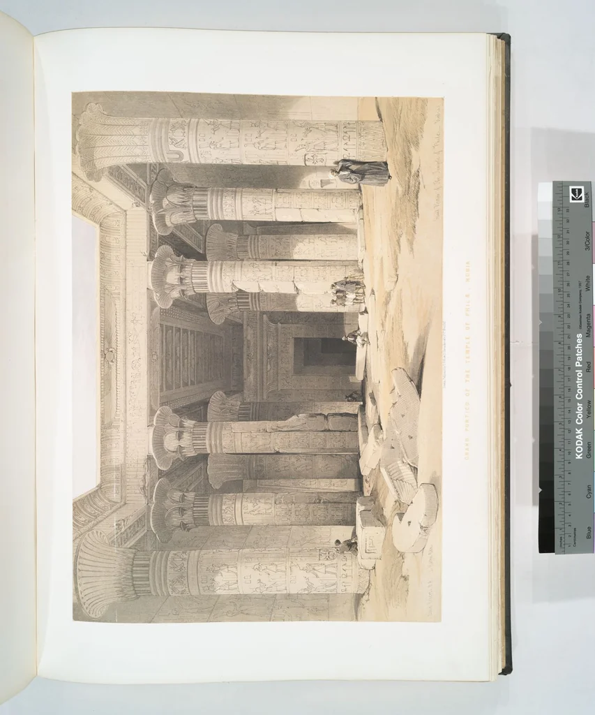 An illustration from The Holy Land, Syria, Idumea, Arabia, Egypt and Nubia. From drawings made on the spot by David Roberts ... With historical descriptions by the Revd. George Croly ... Lithographed by Louis Haghe, 1842, leaf 167