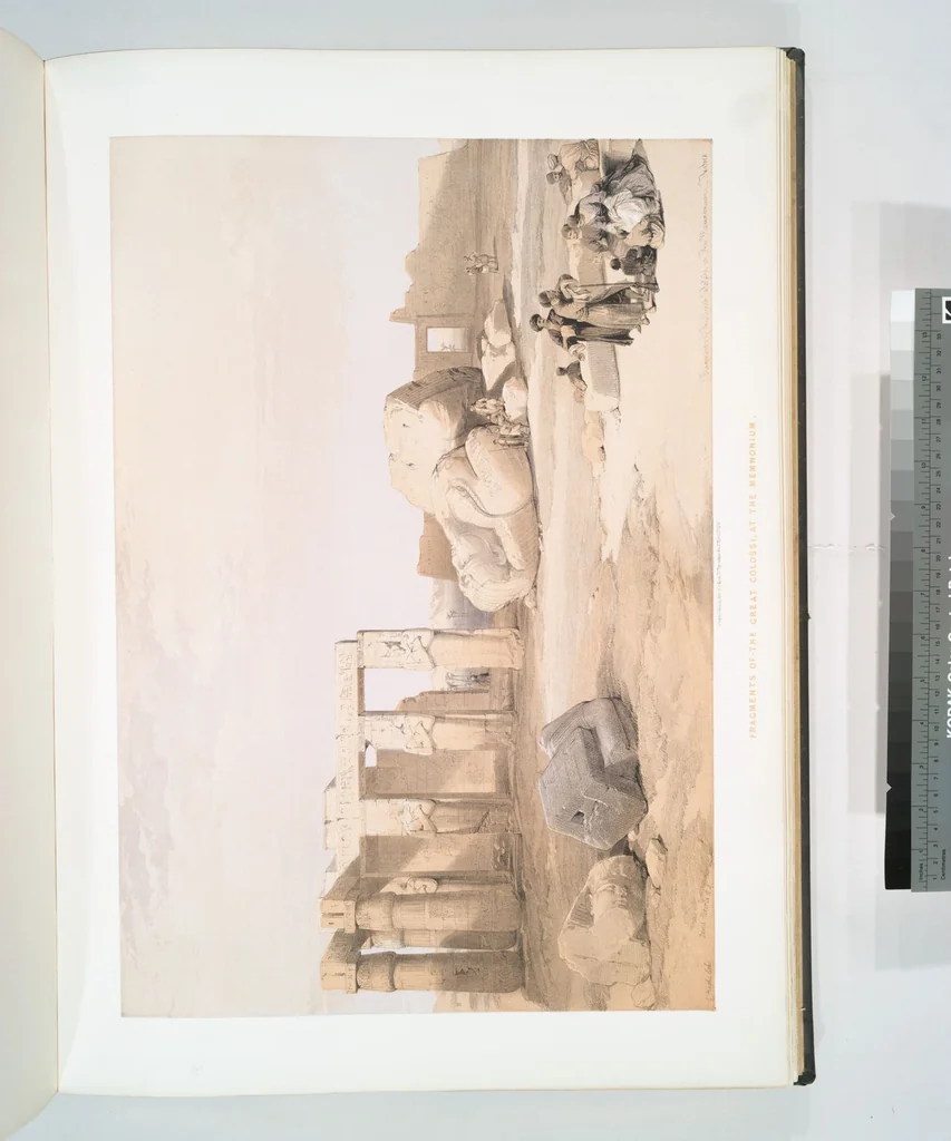 An illustration from The Holy Land, Syria, Idumea, Arabia, Egypt and Nubia. From drawings made on the spot by David Roberts ... With historical descriptions by the Revd. George Croly ... Lithographed by Louis Haghe, 1842, leaf 174