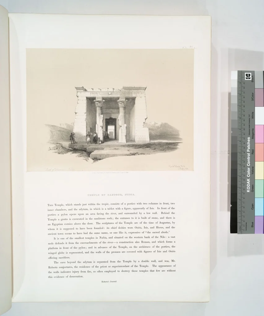 An illustration from The Holy Land, Syria, Idumea, Arabia, Egypt and Nubia. From drawings made on the spot by David Roberts ... With historical descriptions by the Revd. George Croly ... Lithographed by Louis Haghe, 1842, leaf 191