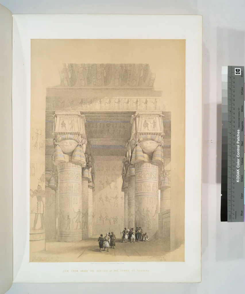 An illustration from The Holy Land, Syria, Idumea, Arabia, Egypt and Nubia. From drawings made on the spot by David Roberts ... With historical descriptions by the Revd. George Croly ... Lithographed by Louis Haghe, 1842, leaf 196