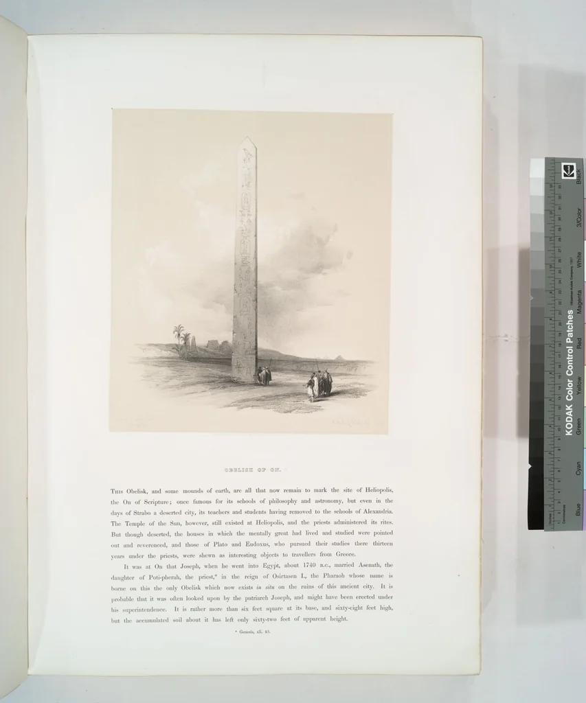 An illustration from The Holy Land, Syria, Idumea, Arabia, Egypt and Nubia. From drawings made on the spot by David Roberts ... With historical descriptions by the Revd. George Croly ... Lithographed by Louis Haghe, 1842, leaf 199