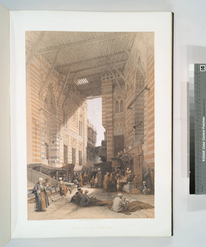 An illustration from The Holy Land, Syria, Idumea, Arabia, Egypt and Nubia. From drawings made on the spot by David Roberts ... With historical descriptions by the Revd. George Croly ... Lithographed by Louis Haghe, 1842, leaf 224