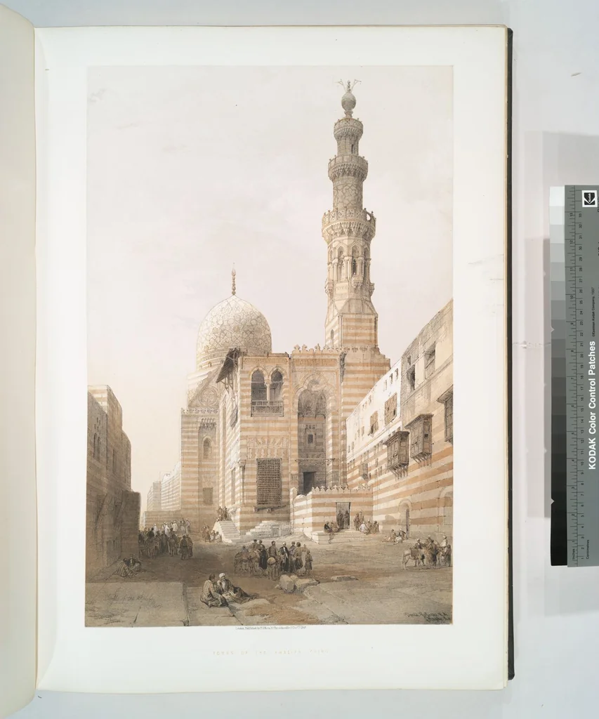 An illustration from The Holy Land, Syria, Idumea, Arabia, Egypt and Nubia. From drawings made on the spot by David Roberts ... With historical descriptions by the Revd. George Croly ... Lithographed by Louis Haghe, 1842, leaf 226