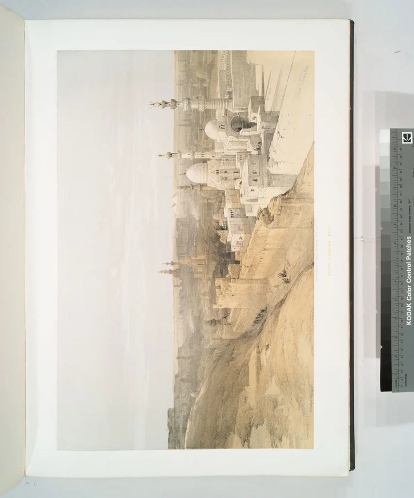 An illustration from The Holy Land, Syria, Idumea, Arabia, Egypt and Nubia. From drawings made on the spot by David Roberts ... With historical descriptions by the Revd. George Croly ... Lithographed by Louis Haghe, 1842, leaf 228