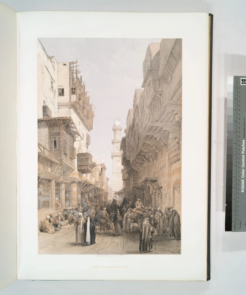 An illustration from The Holy Land, Syria, Idumea, Arabia, Egypt and Nubia. From drawings made on the spot by David Roberts ... With historical descriptions by the Revd. George Croly ... Lithographed by Louis Haghe, 1842, leaf 238