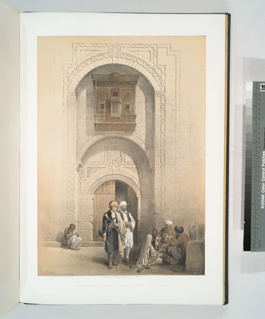 An illustration from The Holy Land, Syria, Idumea, Arabia, Egypt and Nubia. From drawings made on the spot by David Roberts ... With historical descriptions by the Revd. George Croly ... Lithographed by Louis Haghe, 1842, leaf 246
