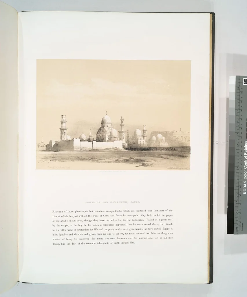 An illustration from The Holy Land, Syria, Idumea, Arabia, Egypt and Nubia. From drawings made on the spot by David Roberts ... With historical descriptions by the Revd. George Croly ... Lithographed by Louis Haghe, 1842, leaf 247
