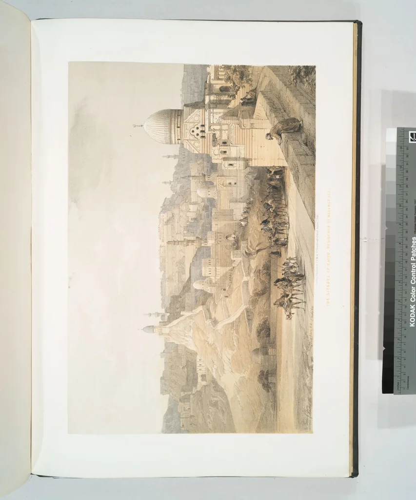 An illustration from The Holy Land, Syria, Idumea, Arabia, Egypt and Nubia. From drawings made on the spot by David Roberts ... With historical descriptions by the Revd. George Croly ... Lithographed by Louis Haghe, 1842, leaf 248