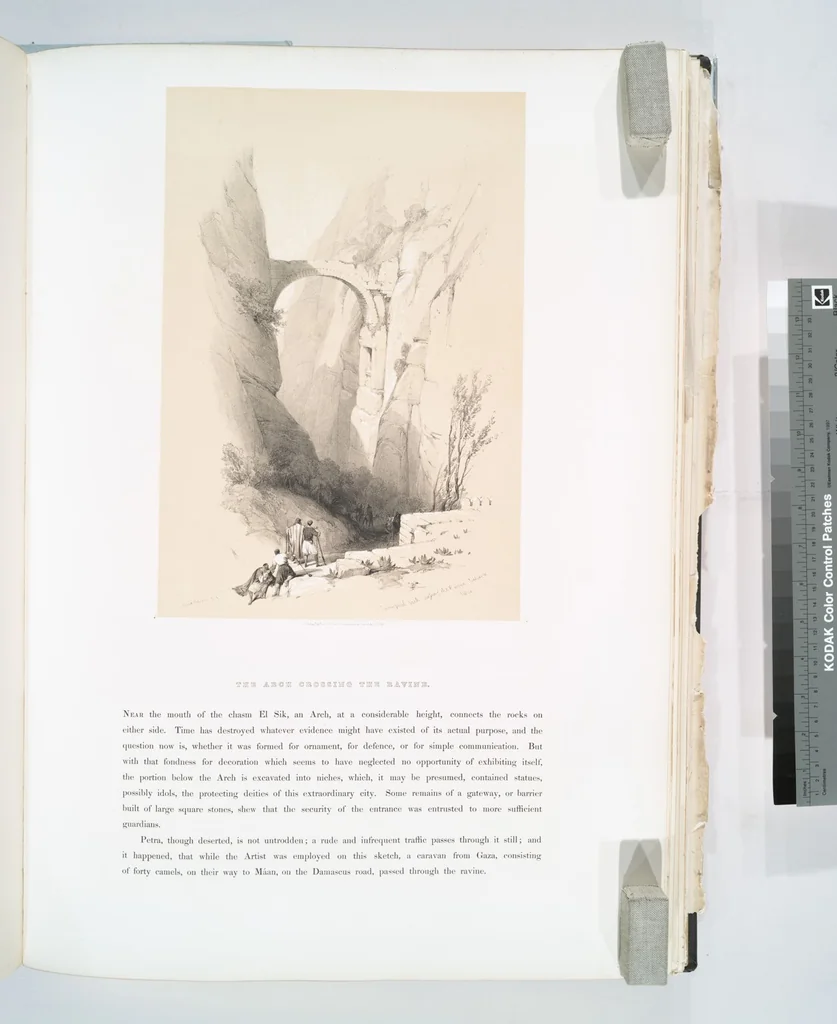 An illustration from The Holy Land, Syria, Idumea, Arabia, Egypt and Nubia. From drawings made on the spot by David Roberts ... With historical descriptions by the Revd. George Croly ... Lithographed by Louis Haghe, 1842, leaf 96