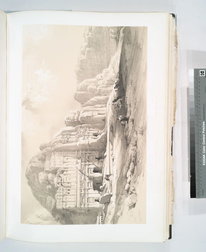 An illustration from The Holy Land, Syria, Idumea, Arabia, Egypt and Nubia. From drawings made on the spot by David Roberts ... With historical descriptions by the Revd. George Croly ... Lithographed by Louis Haghe, 1842, leaf 97