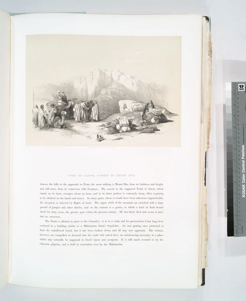 An illustration from The Holy Land, Syria, Idumea, Arabia, Egypt and Nubia. From drawings made on the spot by David Roberts ... With historical descriptions by the Revd. George Croly ... Lithographed by Louis Haghe, 1842, leaf 98