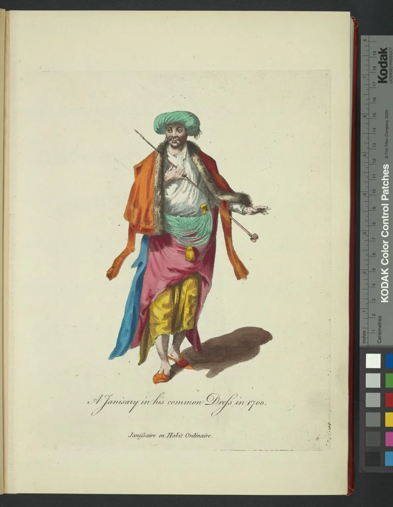 An illustration from Recueil des habillements de différentes nations, 1757, leaf 255