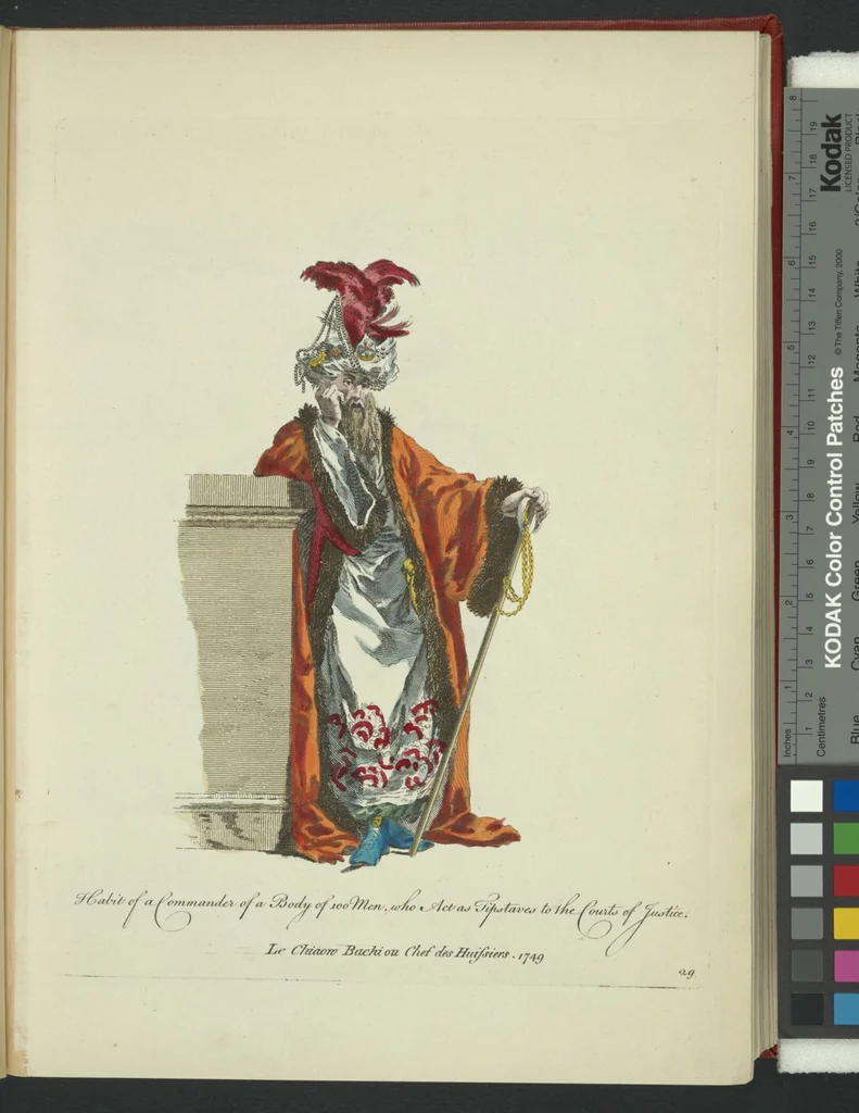 An illustration from Recueil des habillements de différentes nations, 1757, leaf 32