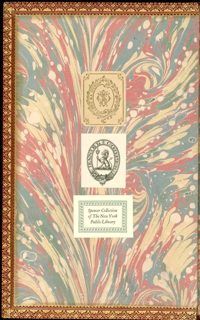 An illustration from Bookbinding : books bequeathed by William Augustus Spencer, 1880, leaf 175