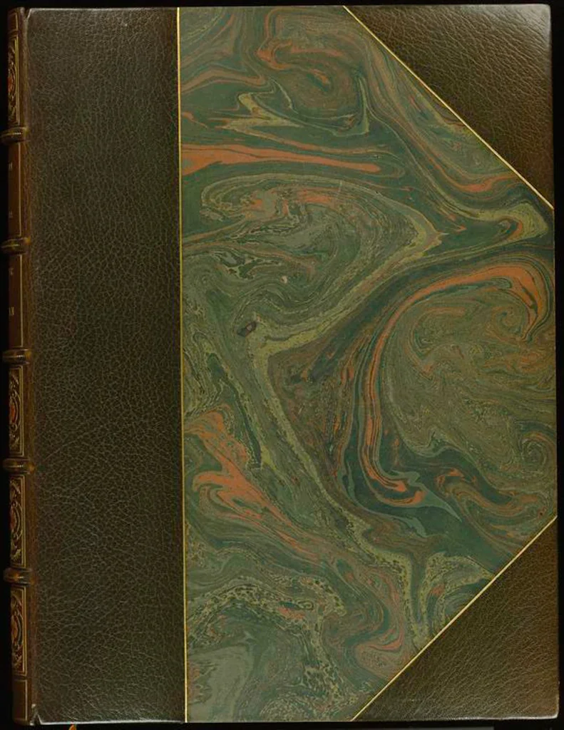 An illustration from Bookbinding : books bequeathed by William Augustus Spencer, 1880, leaf 22