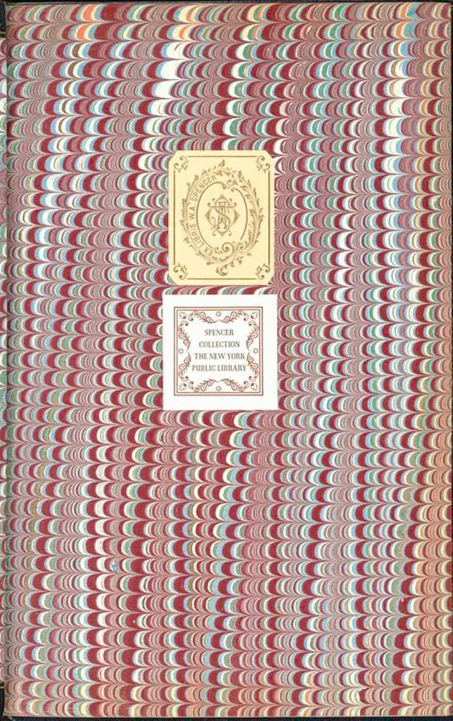 An illustration from Bookbinding : books bequeathed by William Augustus Spencer, 1880, leaf 232