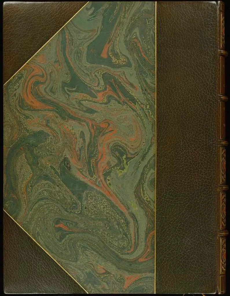An illustration from Bookbinding : books bequeathed by William Augustus Spencer, 1880, leaf 27