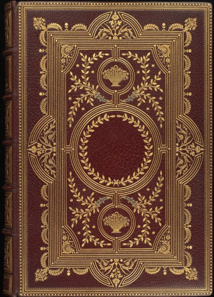 An illustration from Bookbinding : books bequeathed by William Augustus Spencer, 1880, leaf 405