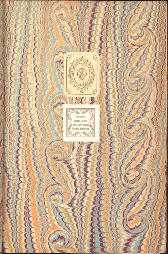 An illustration from Bookbinding : books bequeathed by William Augustus Spencer, 1880, leaf 442