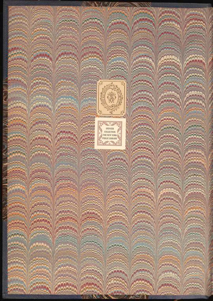 An illustration from Bookbinding : books bequeathed by William Augustus Spencer, 1880, leaf 455