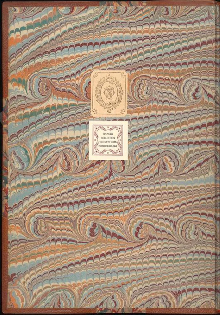 An illustration from Bookbinding : books bequeathed by William Augustus Spencer, 1880, leaf 476