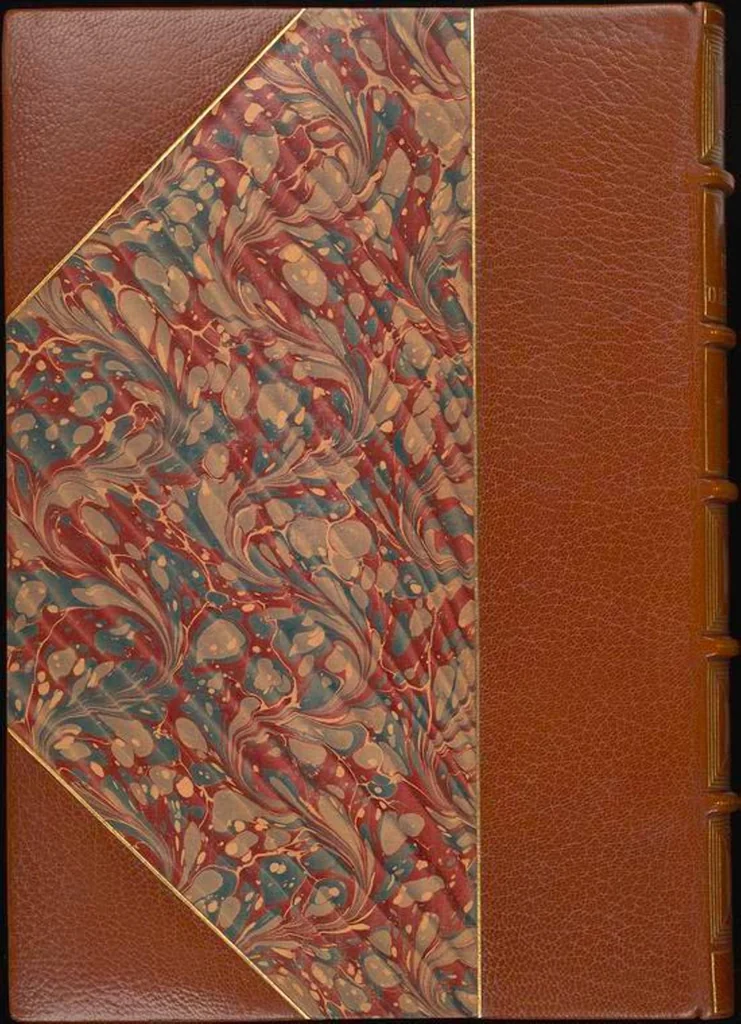 An illustration from Bookbinding : books bequeathed by William Augustus Spencer, 1880, leaf 487