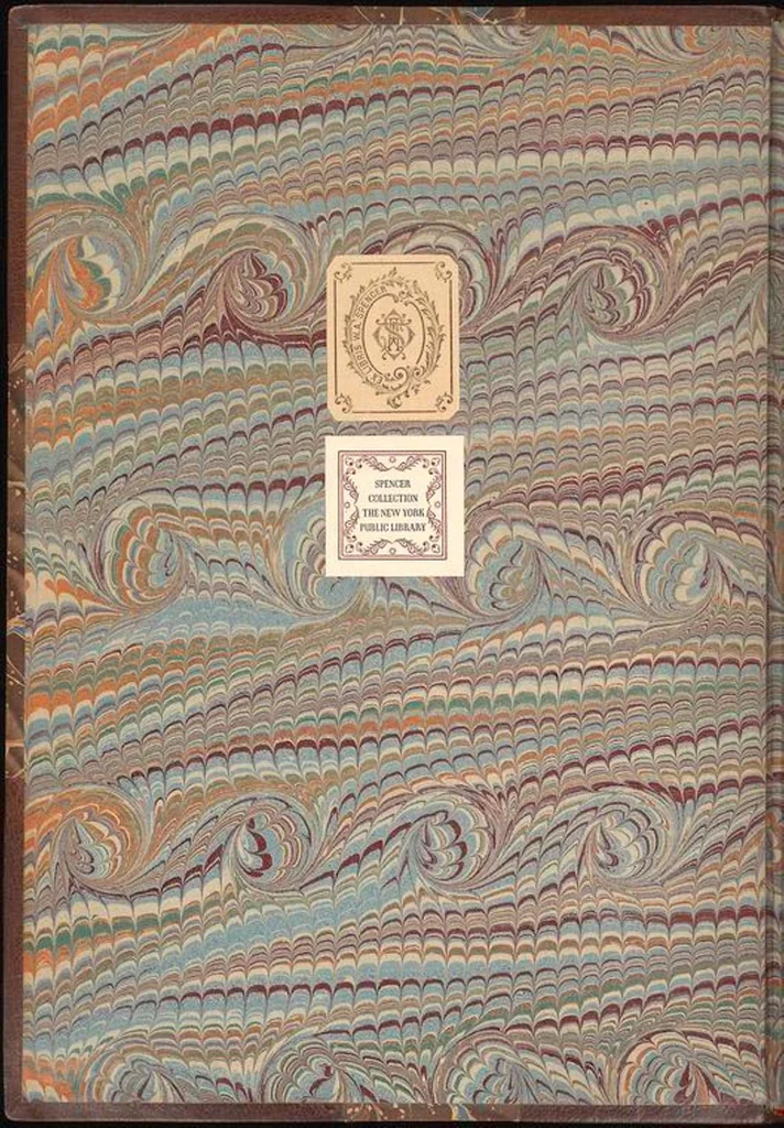 An illustration from Bookbinding : books bequeathed by William Augustus Spencer, 1880, leaf 497