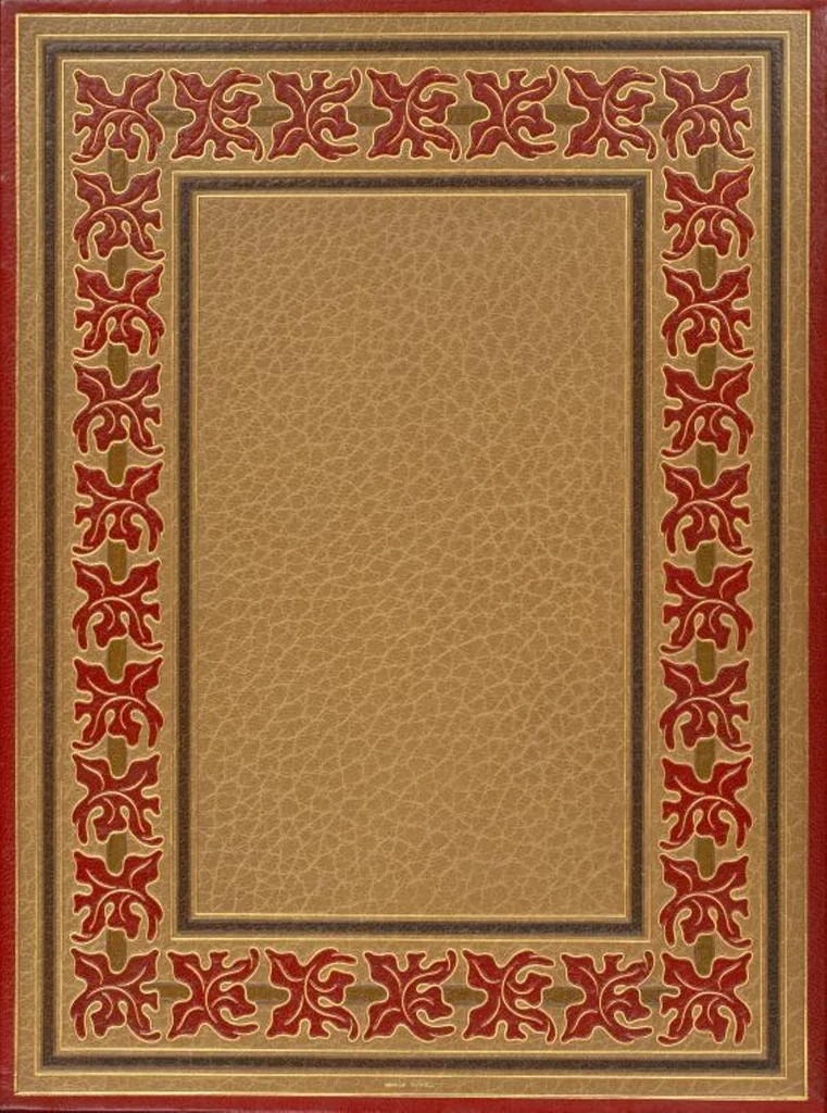 An illustration from Bookbinding : books bequeathed by William Augustus Spencer, 1880, leaf 586