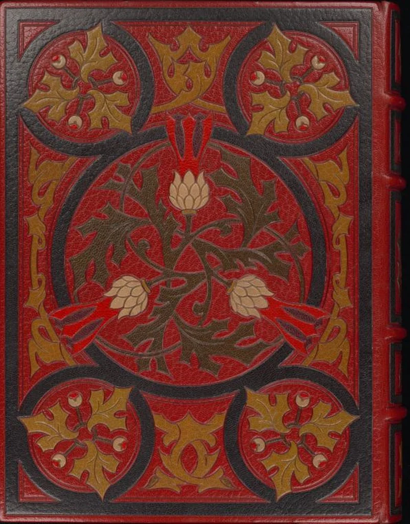 An illustration from Bookbinding : books bequeathed by William Augustus Spencer, 1880, leaf 590