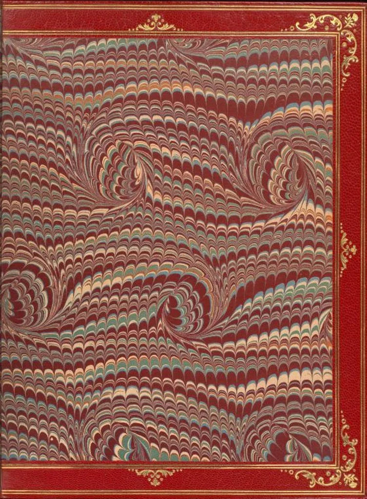 An illustration from Bookbinding : books bequeathed by William Augustus Spencer, 1880, leaf 596