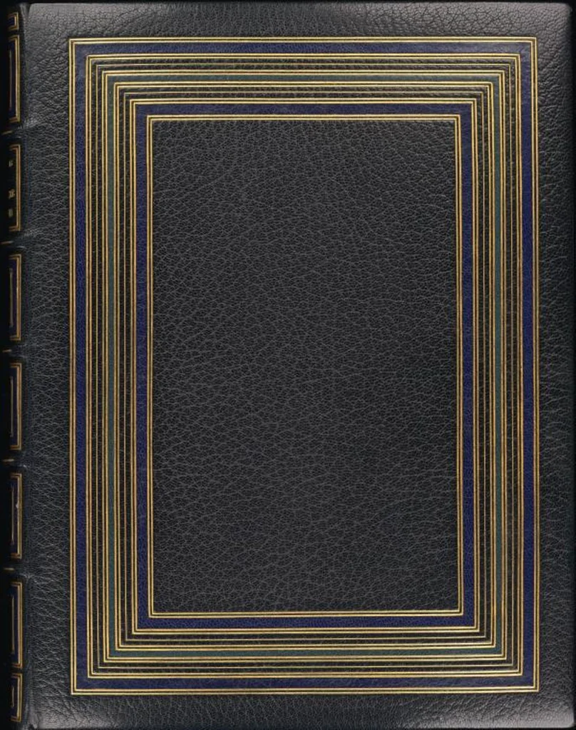 An illustration from Bookbinding : books bequeathed by William Augustus Spencer, 1880, leaf 604
