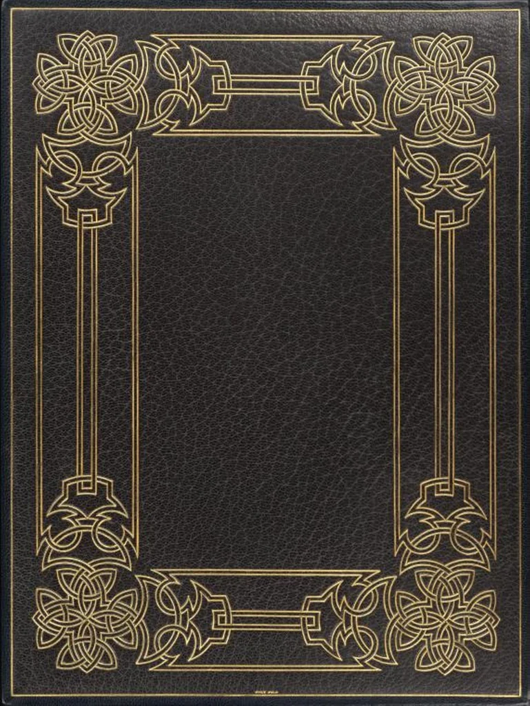 An illustration from Bookbinding : books bequeathed by William Augustus Spencer, 1880, leaf 605