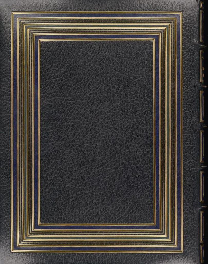 An illustration from Bookbinding : books bequeathed by William Augustus Spencer, 1880, leaf 609