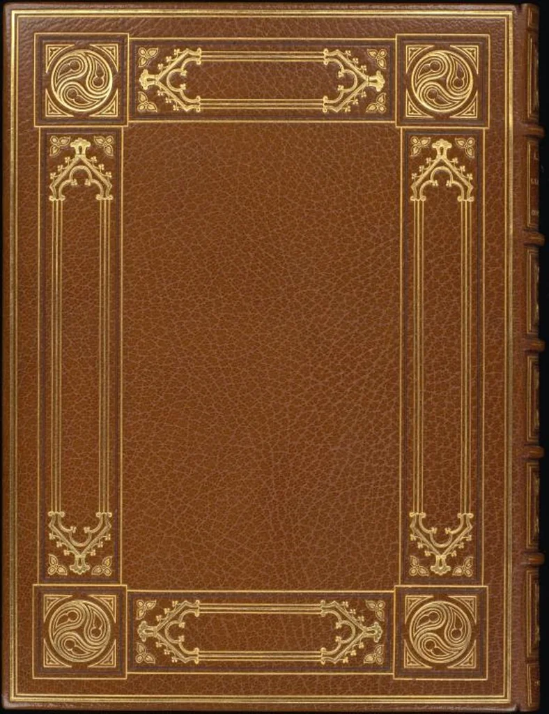 An illustration from Bookbinding : books bequeathed by William Augustus Spencer, 1880, leaf 615
