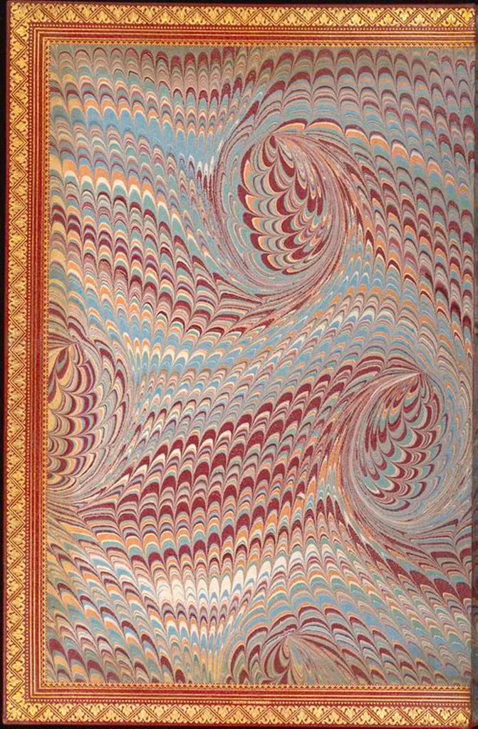 An illustration from Bookbinding : books bequeathed by William Augustus Spencer, 1880, leaf 680